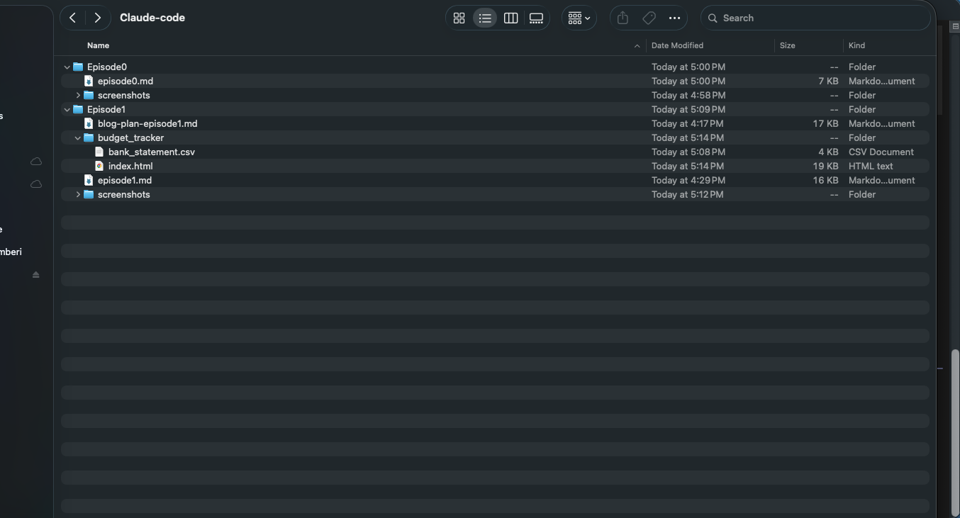 The HTML file appearing in the project folder alongside the CSV