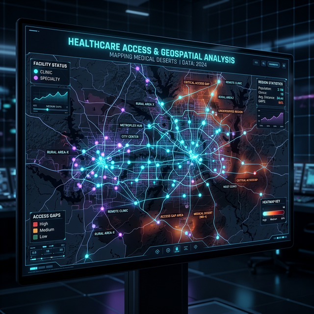 Healthcare Access & Geospatial Analysis Map